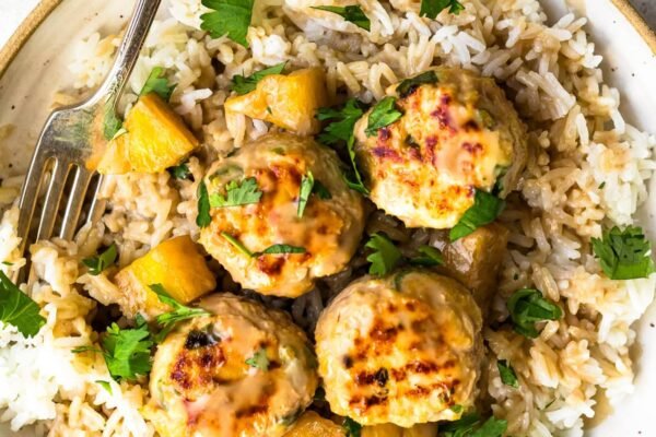 Hawaiian Chicken Meatballs with Pineapple Coconut Sauce 20.jpg