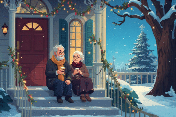 Mother and son on Christmas.png