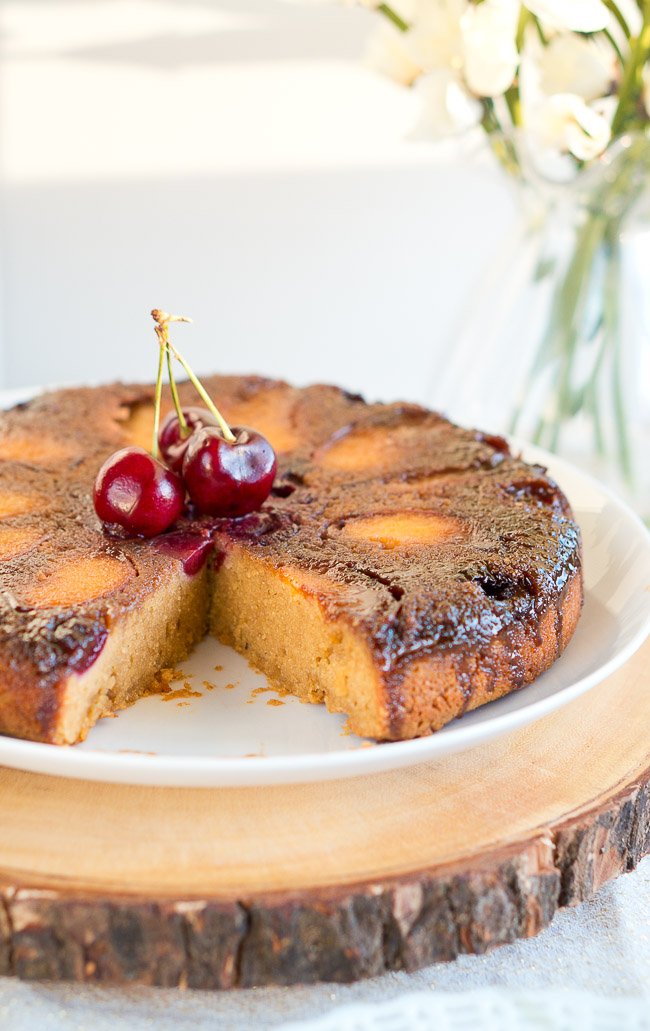 Peach Cherry Upside Down Cake 9.jpg