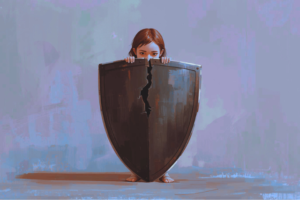 Girl behind a shield.png