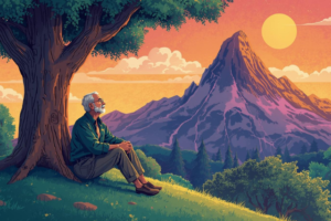 Man near a mountain.png