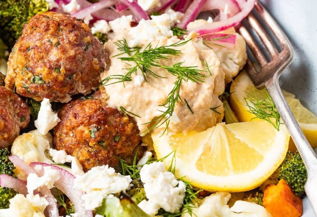 Mediterranean Meatball Roasted Vegetable Bowls 22 SkinnyTaste 170326.jpg